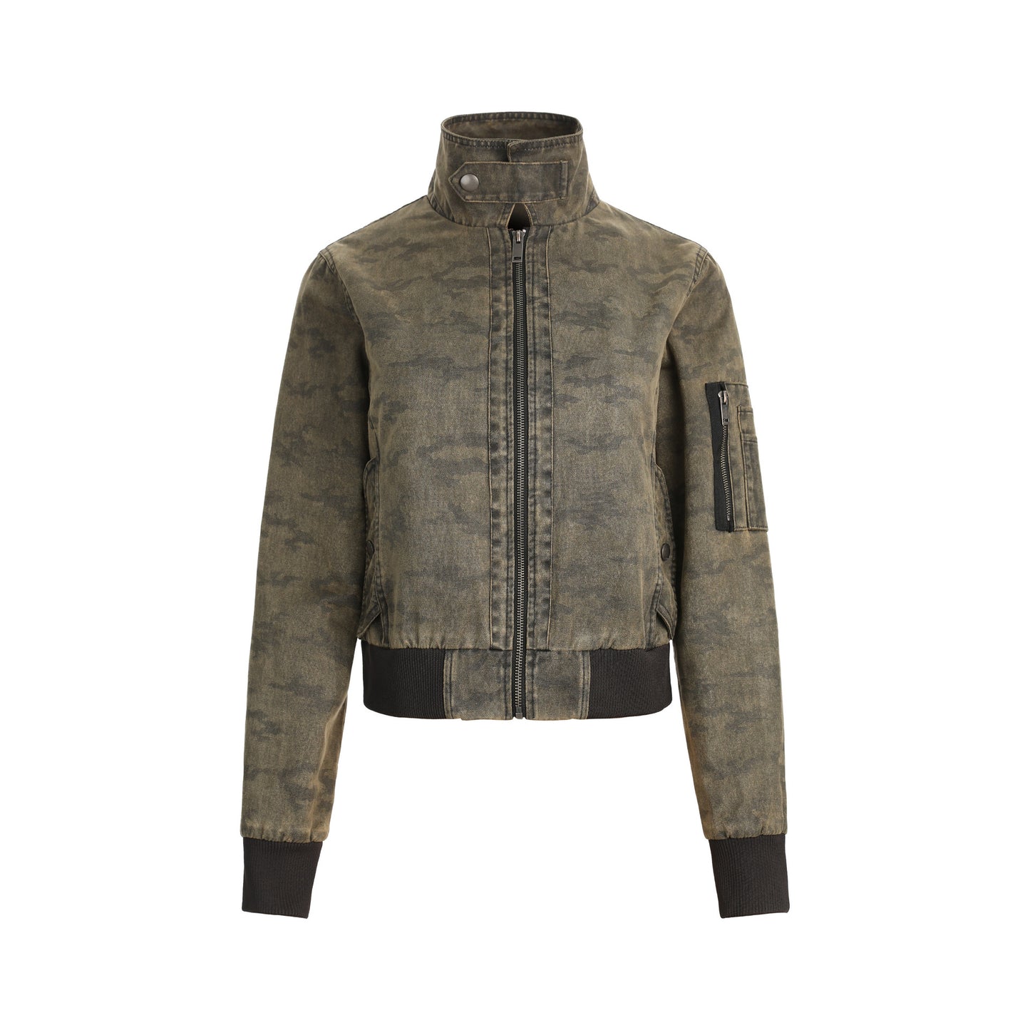Retro flying jacket short shoulder jacket for women