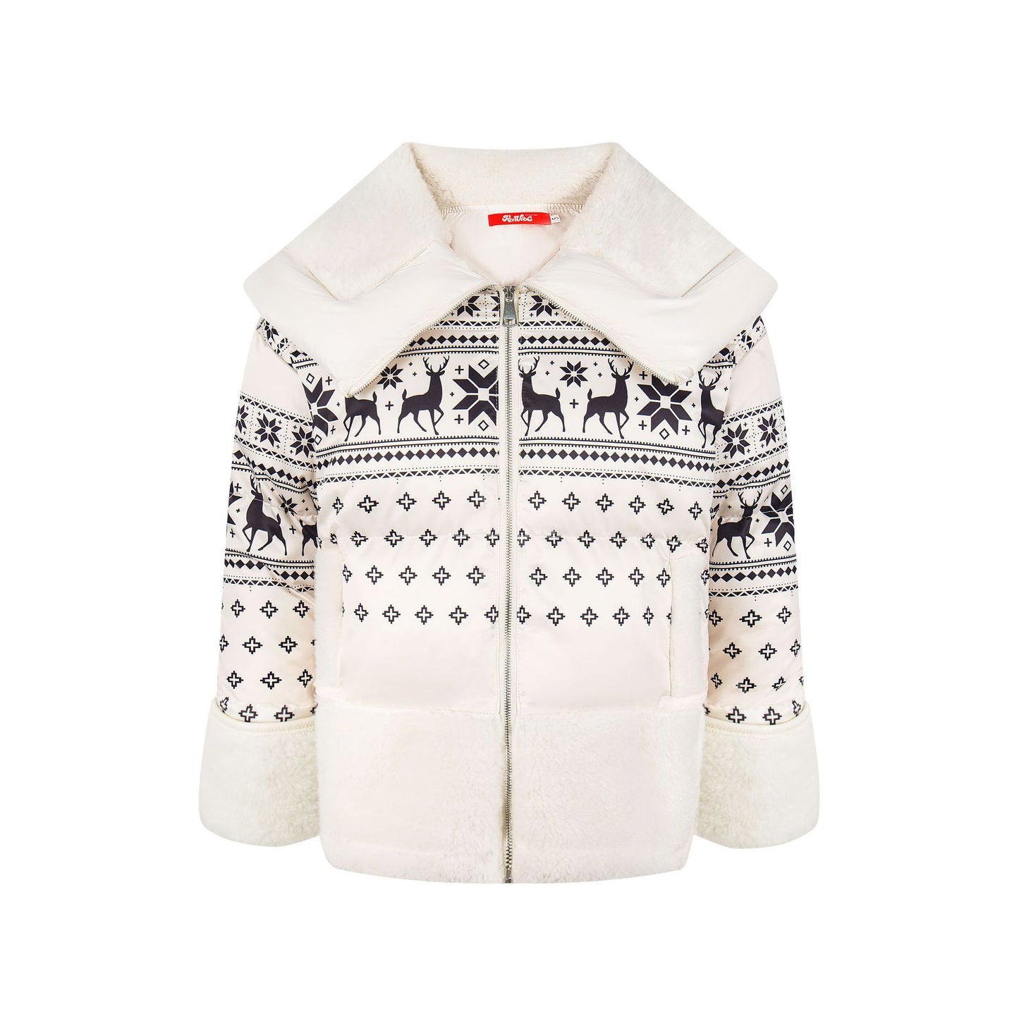 Fel Island Snowflake Navy Leader Women's Thick Cotton Jacket